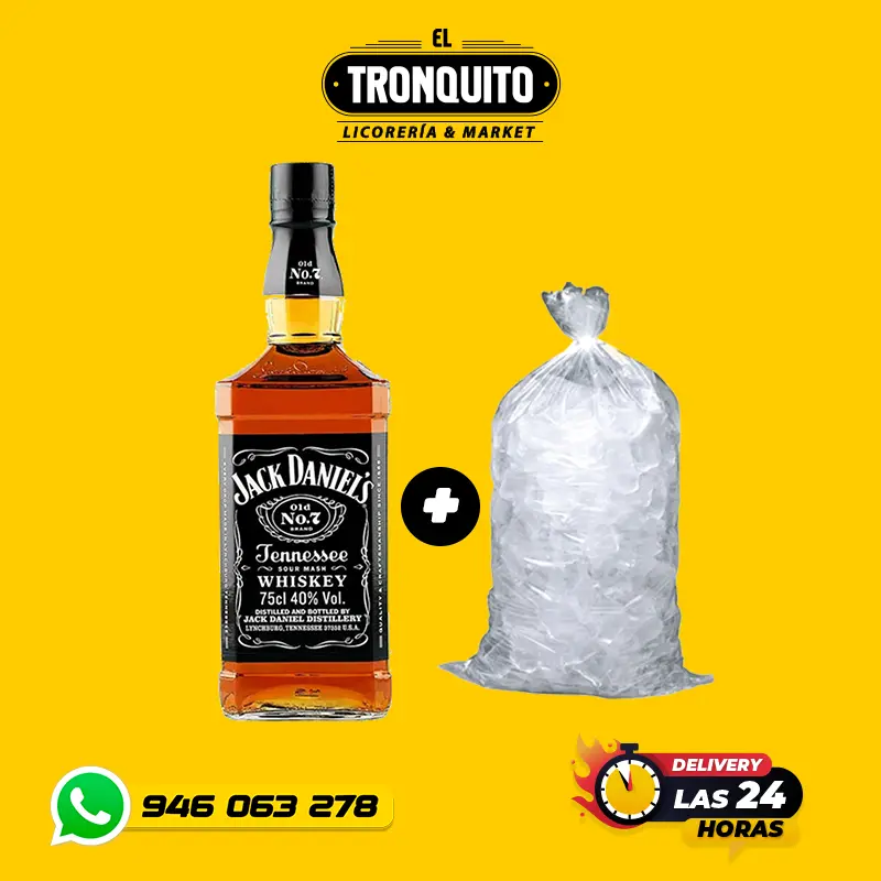 1 Jack daniel  + hielo 